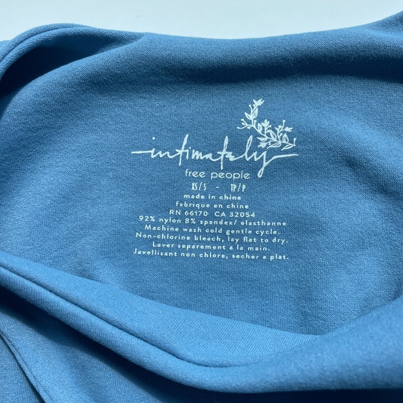 Free People Blue Intimately Clean Lines Cropped Tank - Size XS/S - Picture 6 of 7